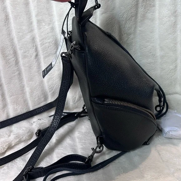 Rebecca Minkoff Julian Mini Convertible Backpack adjustable straps Black NWT - Picture 10 of 16